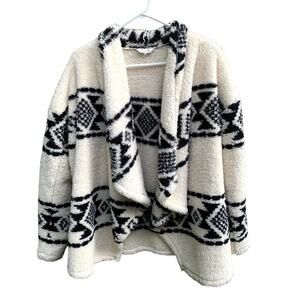 Lucky Brand Cream and Black Teddy Jacket